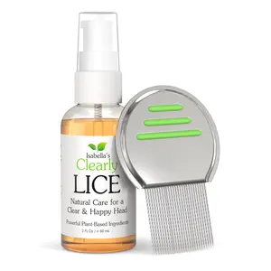 Isabella's Clearly LICE, Natural Scalp and Hair Oil for a Clear & Happy Head | Metal Nit Comb Included | Non-Toxic, Made in USA