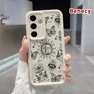 Mystic Symbol Tapestry Case Compatible with Galaxy S23 Ultra S24 Plus S25 S22+ Plus Shockproof Non Slip Military-Grade Protection Silicone Cover