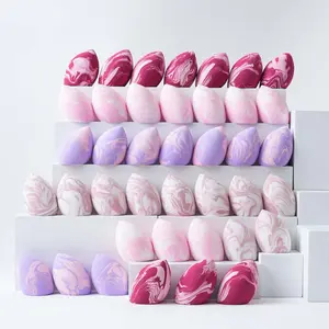 Marble Texture Makeup Sponge Set, Multi-Color Soft Sponges for Flawless Foundation, Concealer, and Powder Application, Blending Beauty Sponge