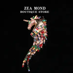 Copper alloy synthetic cubic zirconia fashion brooch ZB-XZ-1