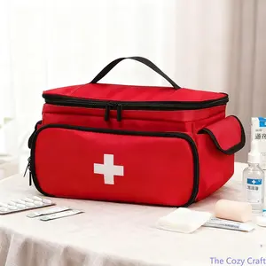 Multifunctional First Aid Kit Portable Medical Storage Bag Waterproof Emergency Medicine Organizer Compact Health Protection Pouch for Home Family Outdoor Camping Travel Daily Safety Care Use summerwins