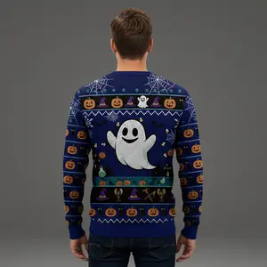 Cute Vampire & Witch Halloween Ugly Sweater