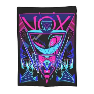 Hazbin Hotel Vox Character Premium Flannel Blanket, Soft Warm Cozy Plush Throw for Sofa Couch Bed Bedroom Living Room Travel Camping Office, Fan Gift