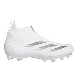 adidas Mens Adizero Impact+ Football Sneakers Shoes - White adidas Mens Adizero Impact+ Football Sneakers Shoes - White