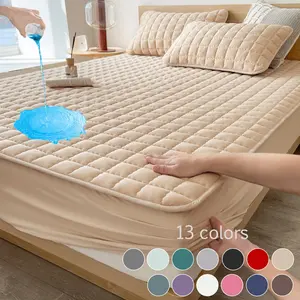 1 Piece Waterproof Mattress Protector, Fitted Sheet & Mattress Cover Set with Deep Pocket  Soft Noiseless Breathable Stain-Resistant Bed Cover, Machine Washable, Includes Pillowcases for Bedroom, Guest Room, Dorm, Kids, Pets, Elderly, Hotels