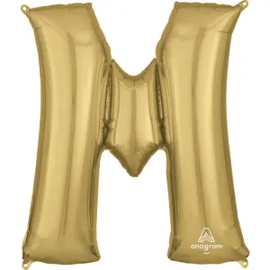 Metallic Gold Letter M Foil Balloon