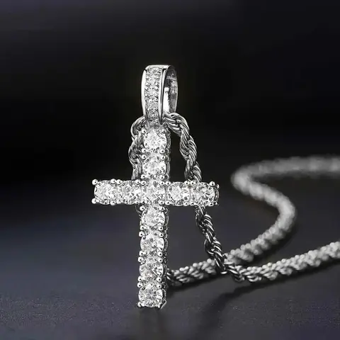 Rotating Cross Pendant Necklace - Minimalist Hip-Hop Metal-Coated Geometric Men's Costume Jewelry, Long Choker, Party & Everyday Accessory, Unisex Statement Jewelry, Cool Adult Accessory, Birthday Gift for Him, Gifts For Him, Accessories Adults