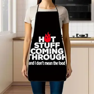 Creative Printed Apron with Simple Cross Design, Ideal for Kitchen and Home Use, Men's Workwear and Protective Clothing