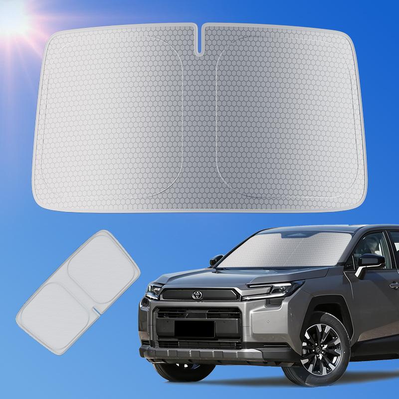 Portable Foldable Car Windshield Sunshade – Double-Layer UV Protection for Sedans, SUVs, and MPVs,Graphene,Please specify the vehicle model, size, and color in the order notes.