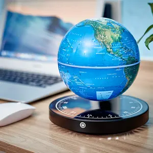 MOOCCI Floating Magnetic 6 inch Earth Globe with RGB LED 360° Rotating Levitating World Ball Night Light STEM Educational Home Decor Gift
