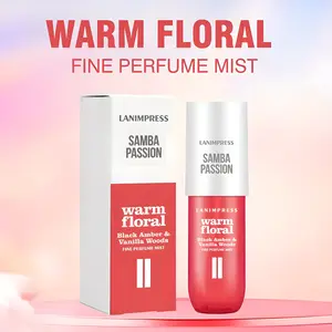 LANIMPRESS Samba Passion 3.0 fl.oz Fine Perfume Mist with Floral Notes for Women - Long Lasting Travel Size Spray for Halloween Christmas or Everyday Wear