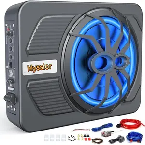 2026 New 10Inch 1000W UltraSlim Car Subwoofer BuiltIn Amp Light for Deep Bass Stereoparty