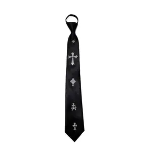 TOP Y2K Dark Punk Wasteland Style Cross Tie Niche Design High-end Layering Accessory Shirt Bow Tie