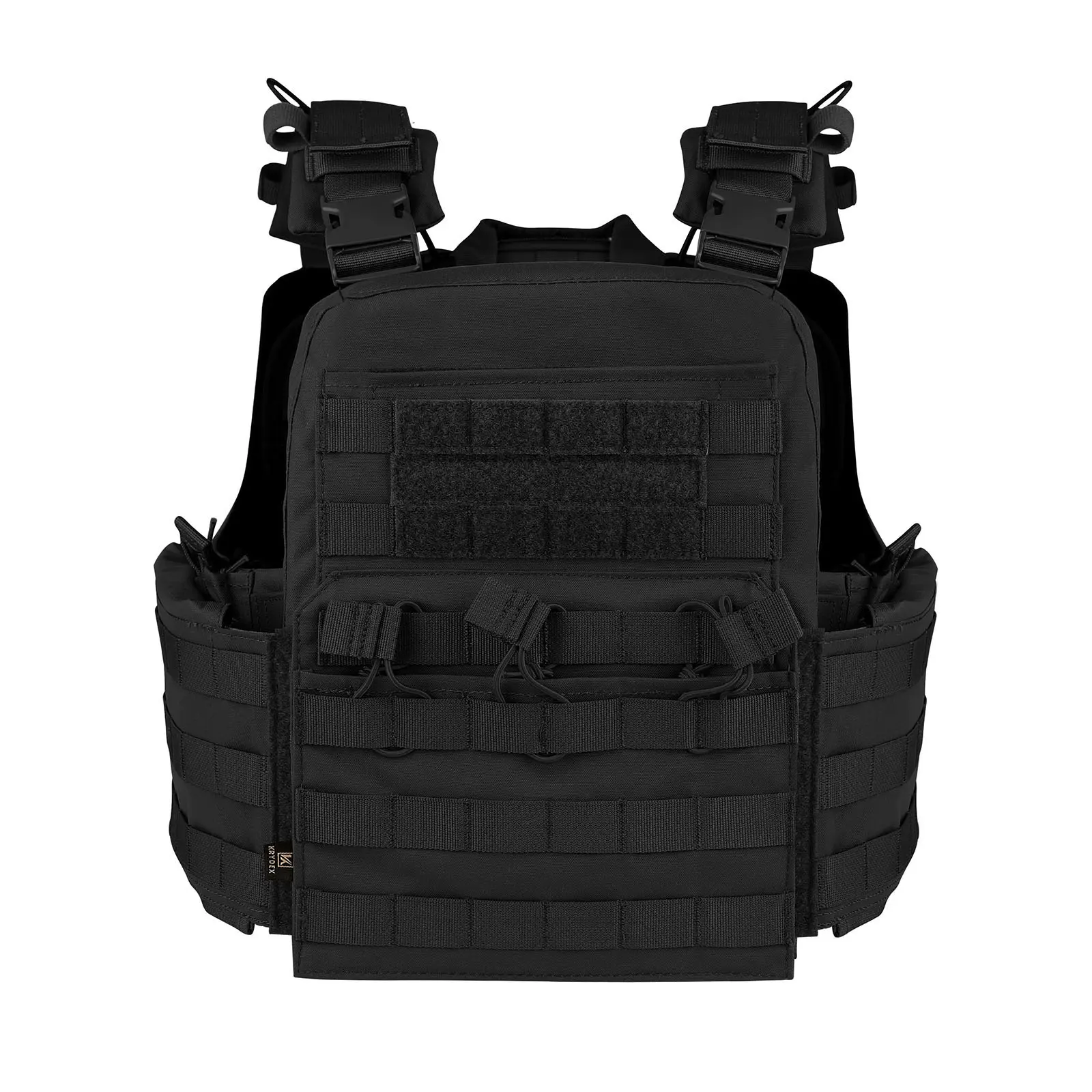 KRYDEX Modular Tactical Chest Vest, Low Profile 500D Nylon Plate Carrier with Quick Release, MOLLE Compatible & Adjustable 1 Size Fit