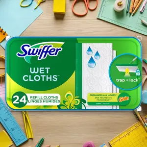 Swiffer Sweeper Wet Pads Gain Scent 24ct - Cleaning Pads, Gain Scent, 24ct, for Sweeper Mop, Multi-Surface, Value Refill