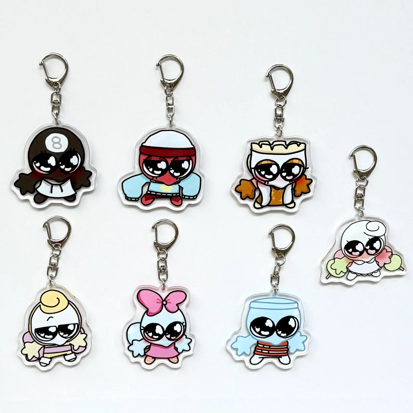 Dandy's World Acrylic Keychain, Brightney, Gigi, Glisten, Connie, Flutter, Poppy, Shrimpo, Dandys World Gift
