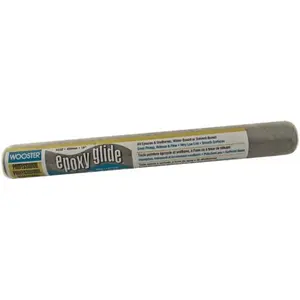 Glide 18-in 0.25-in Nap Shed-Resist Roller Cover - Wooster Brush Company R232, Ideal for Epoxies and Urethanes