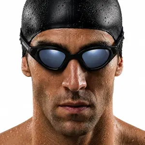 AQUAFARI Polarized Adult Swimming Goggles | Anti-Fog Leak-Resistant Swim Goggles for Men & Women (+12 Years) | Ear & Nose Plugs Included
