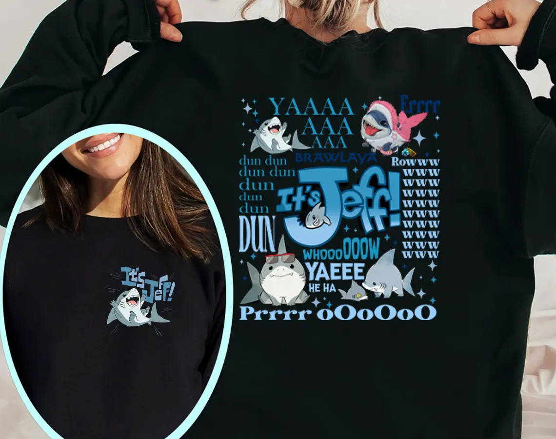 Jeeff The Land Shark Shirt, Vintage Style Sweatshirt Hoodie