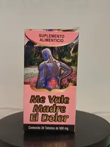 Me Vale Madre El Dolor Supplemental Food Relieving and Nutritional 30 Tablets 500 mg from Mexico