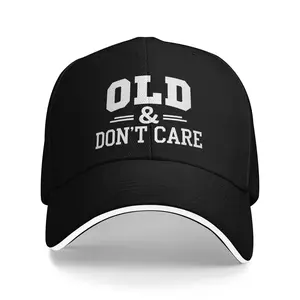 Funny  "Old & Don't Care"  Baseball Cap - Retirement Gag Gift Hat for Men Women, Adjustable Dad Hat for Grandpa Printed Pattern duckbill