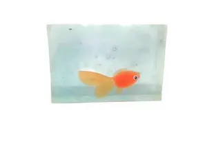 Kids Soap Clear Soap With  Fish Toy inside Glycerin Smooth Skin Care Gift