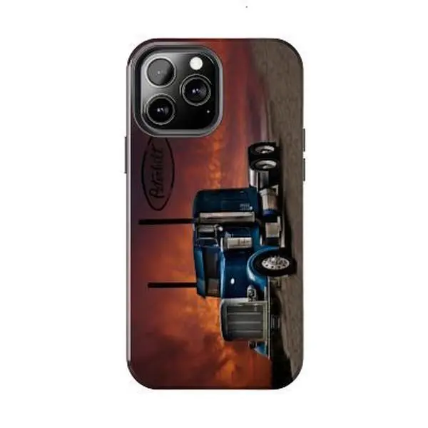 Blue Semi Truck Phone Case – Heavy-Duty Big Rig Design Cover Compatible with iPhone 17 16 15Pro, 14, 13, 12, 11, 8, XR Mini, Pro Max, Plus Accessories Protection unisex funny.