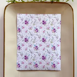 Polymer Clay Transfer Sheet – Water-Soluble, Jewelry Making, Earring Design, Seamless Pattern, Clay Tools - Purple Florals 5