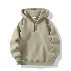 Men's Regular Fit Solid Zip Up Hoodie, Casual Long Sleeve Hooded Sweatshirt for Fall , Men's Fall Clothes for Daily Wear, Tops