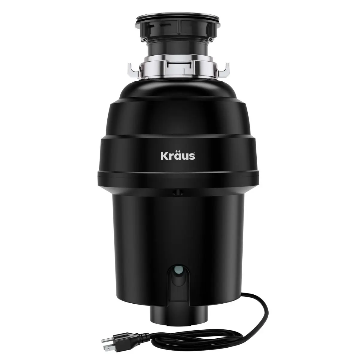 212 MAIN Kraus KWD100-100MBL WasteGuard 1 HP Continuous Feed Garbage Disposal, Quietstorm Ultra-Quiet Stainless Steel Motor, Septic Safe Plumbing Kitchen Fixture for Food Scraps, Complete Kit with Power Cord, Mounting Flange & Install Kit, Black