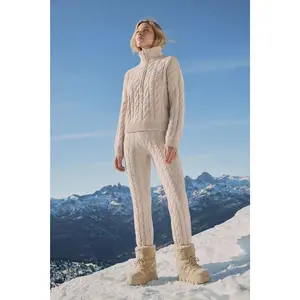 Cozy Days Cable Knit Sweater Pant Set - Taupe