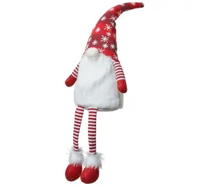 Glitzhome 28" Dangly Legs Christmas Gnome ShelfSitter