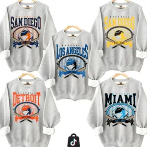 [SALE OFF 50%] Vintage Baseball Graphic Sweatshirt Sports All Team Baseball Player Sweatshirt - Sport Grey Color,  Game Day Shirt Ballpark Baseball Top Unisex Sports Game Shirt, Custom Team  VQG