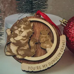 Dungeon Crawler Carl Christmas Ornament – Princess Donut You’re My Dungeon Crawl – Handmade