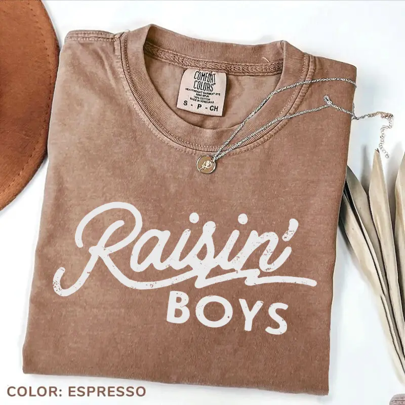 Comfort Colors Raising Boys Boy Mom Mama T-shirt, Trendy 90s TShirt For Cool Mom, Vintage Mom T-Shirt, Mothers Day Gift For Mom, Oversized T-Shirt
