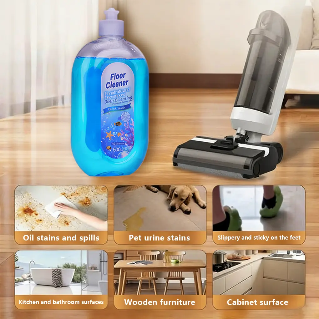 Floor Cleaner - Liquid Multipurpose Cleaner for Wood, penetrate and decompose ,deep cleansing,Tile, Laminate, Vinyl, Bamboo - Hardwood Floor Cleaner for Mopping -sea breeze, 16.91 Fl Oz