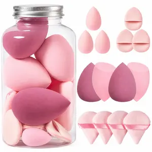 14PCS Makeup Sponge Set, Beauty Blender Sponge for Foundation Blending with 3PCS Mini Makeup Sponges & 4PCS Triangle Powder Puff, Soft Make Up Sponges for Face Cosmetic Applicator for Powder Liquid