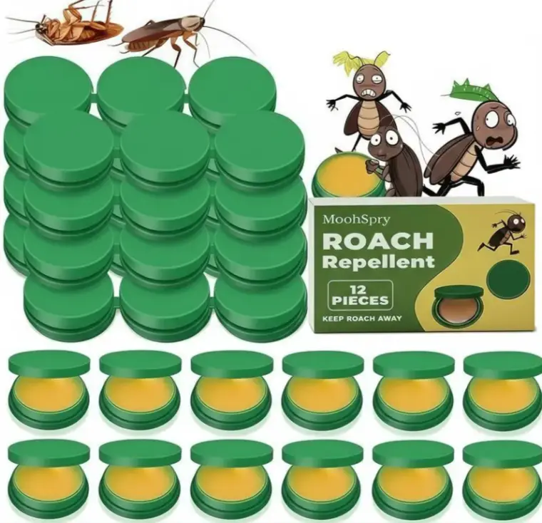 MoonSpry natural Indoor Roach Repellent Pods 12Pcs,Effective Cockroach Repeller to Keep Roaches Out, Plant-Based Safe Pest Deterrent, Easy Placement Pest Control forHome Kitchen Bathroom Bedroom RV, Family Friendly RoachPrevention Solution