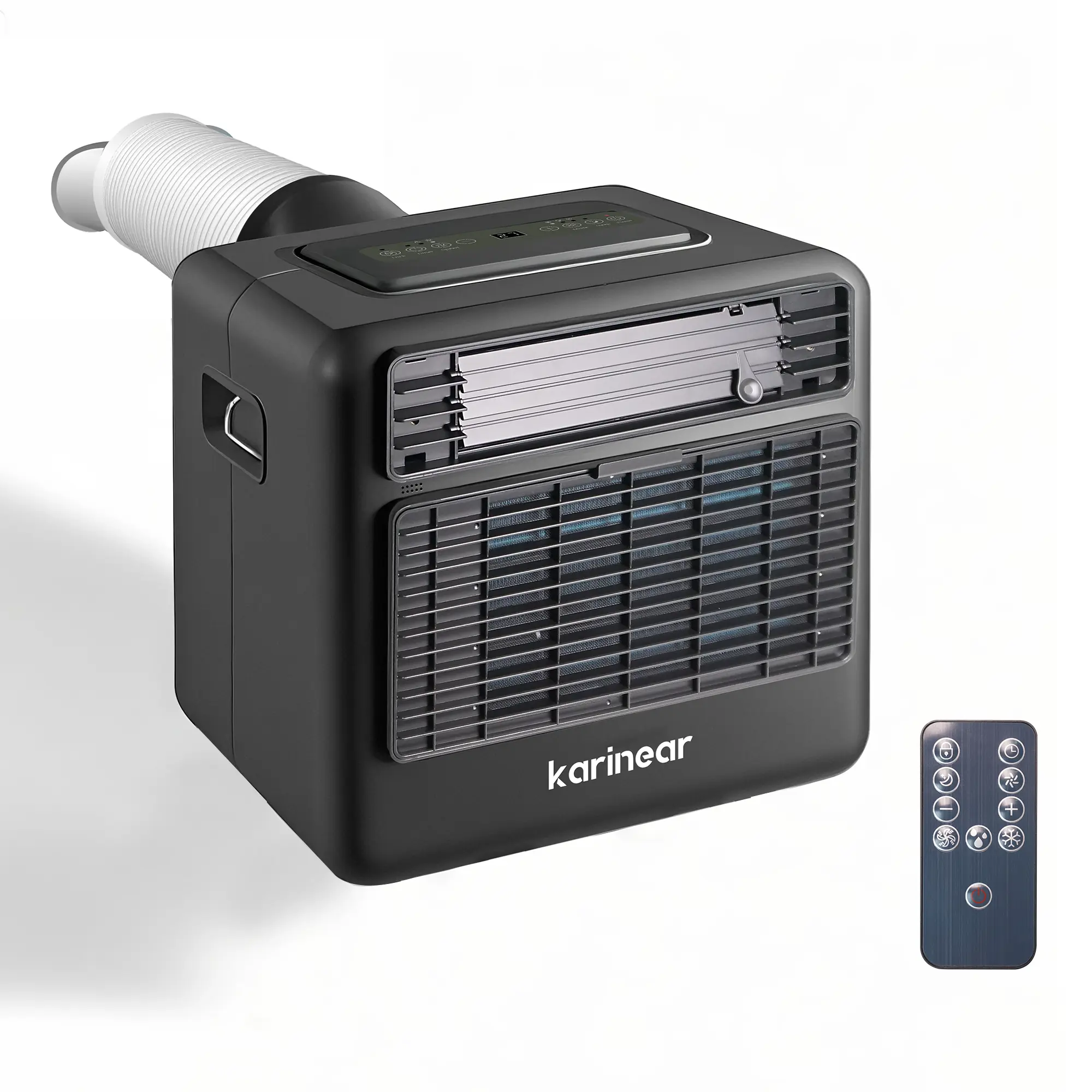 Karinear Portable Air Conditioner - 3300-5000 BTU ASHRAE, 110V, 15x17x13 Inches, 150 Sq. Ft. Coverage, Energy Efficient AC, Remote Control, Car Bluetooth Audio, Fast Cooling, 3 Light Modes for Tents, Home Use, Portable Aircon