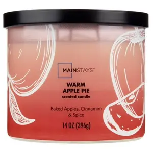 Mainstays 3-Wick Ombre Wrap Warm Apple Pie Candle, 14-Ounce