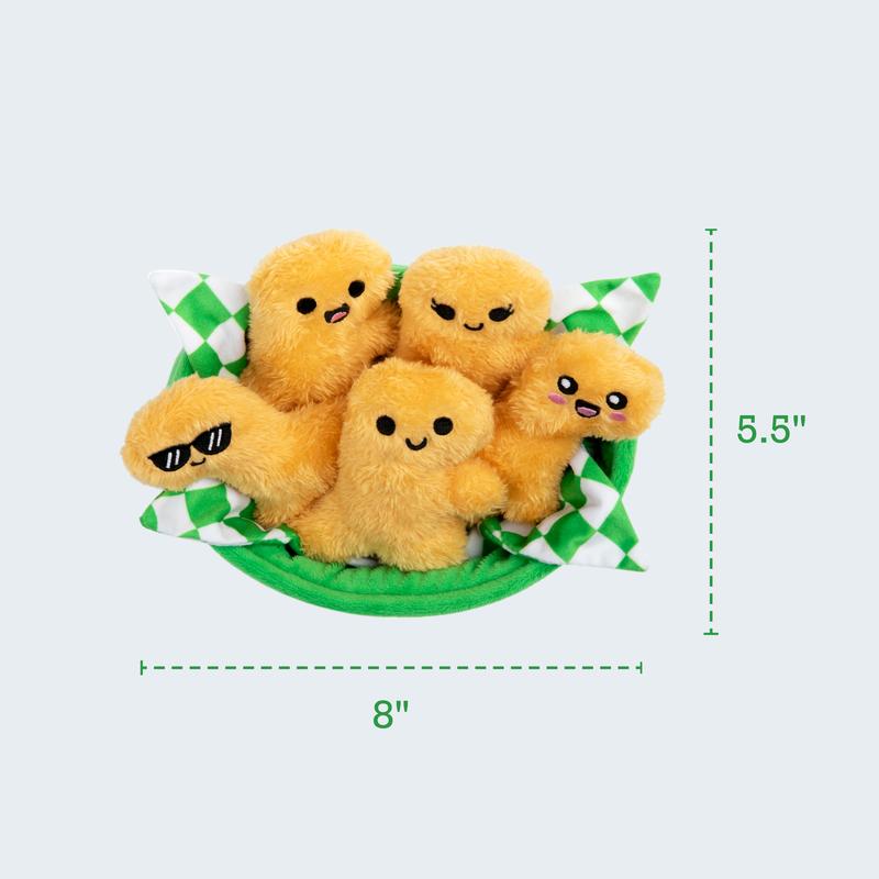 Emotional Support Dino Nuggies by Relatable, Cuddly Stuffed Animals and Dinosaur Toys, Great Valentine's Gift Ideas Kids, Includes 5 Dinosaur Plushies with Carrying Basket