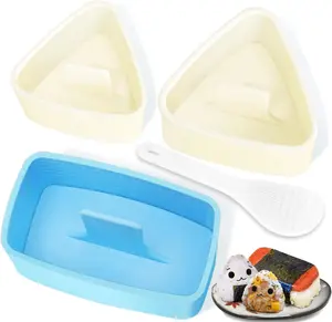 3 Pack Musubi Press Maker Triangle Rice Ball Mold Sushi Maker for Kid Lunch Bento and Home DIY, Non-stick