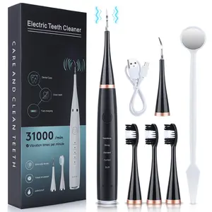 Six-In-One Electric Toothbrush, Teeth Whitening Device, Removes Stains, Freshens Breath, Ipx6 Waterproof, Home Oral Care Kit