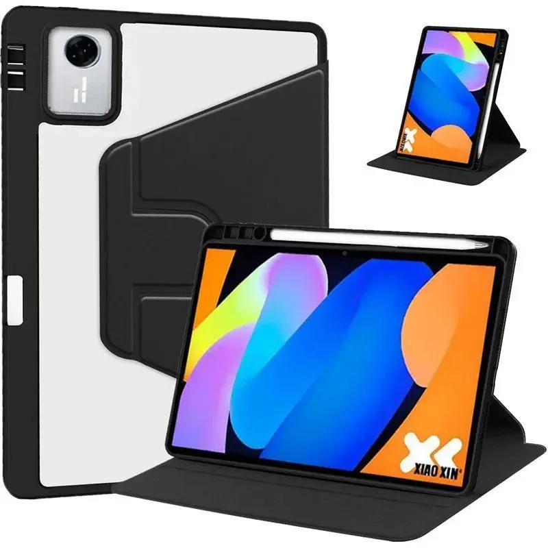 For Lenovo Xiaoxin Pad 11 2025 Case Idea Tab 11/K11 Gen2 Rotating Acrylic With Pencil Slot Funda TB335FC/TB336ZU/FU 11inch Cover