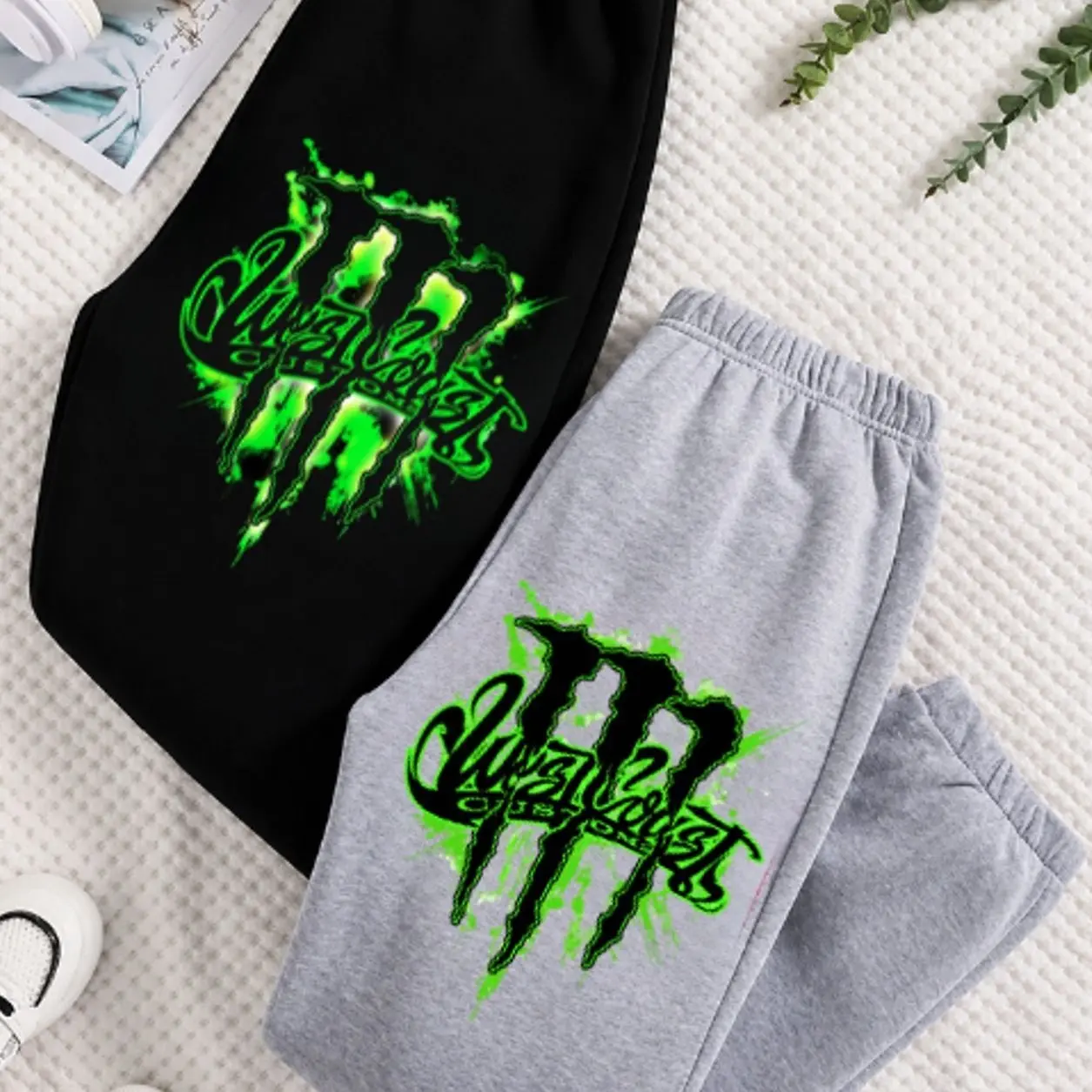 Ghost Energy Graphic Sweatpants, Unisex Oversized Joggers, Soft Cotton Blend Fleece, Relaxed Fit, Racing Streetwear, Comfortable Lounge Pants for Everyday Wear, Gift For Him, Gift For Her, Gym and Travel, Trending 2026 4