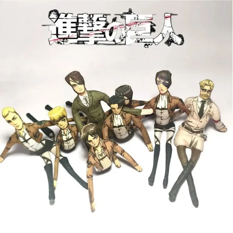 New Attack on Titan Eren Jaeger Armin Arlert Hange Zoe Personalized Anime Movie Accessories Creative Cartoon Movable Doll Gifts