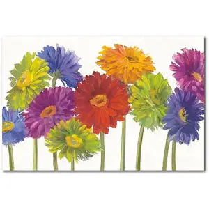 Courtside Market Colorful Gerbera Daisies Canvas Wall Art - 24" x 36"