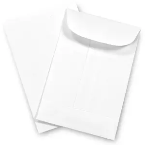 500 Blank Small #4 Paper Coin Envelopes for Coins, Receipts, Stamps, Small Parts Storage, 3" x 4-1/2" Cash Envelopes, Gummed Flap Gift Card Holder Envelopes