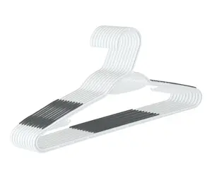 Non-Slip Clothes Hangers 10 Pack - Durable Plastic TPE Strips for Versatile Organising - Organiser