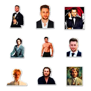 Aaron Taylor-johnson Sticker Pack 9 PCS Vinyl, Movie Car Wall Kid Phone Book Stickers, Funny Sticker Decal Decor
